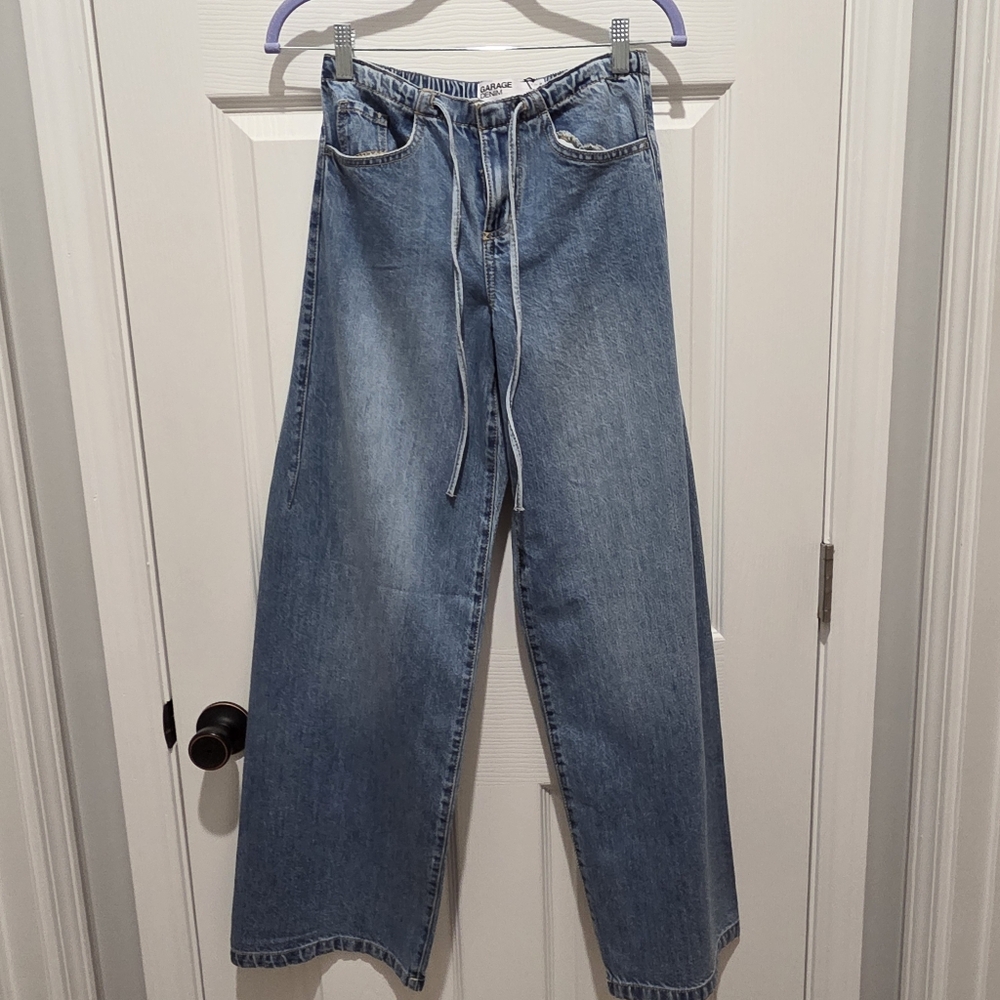 NWT Garage Belted Low Rise Wide Leg Jeans - Picture 5 of 9